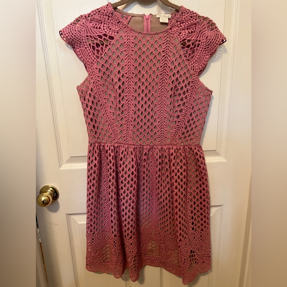 Shoshannaa Lace Shell Overlay Dress size 6